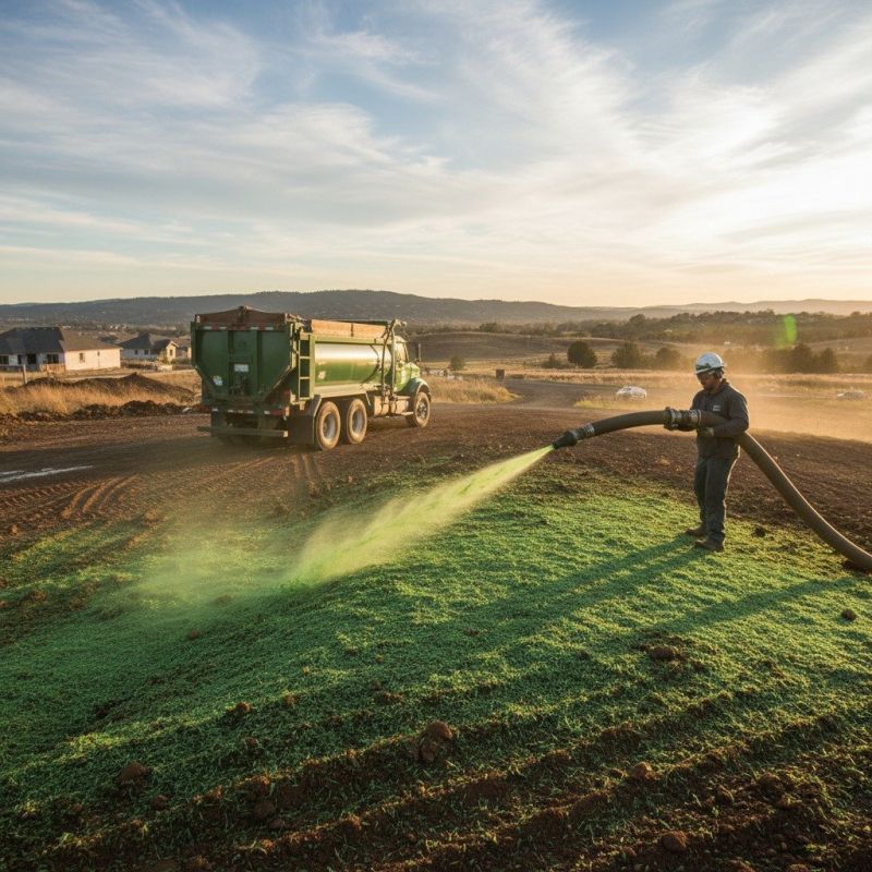 Lawn Hydroseeding detail