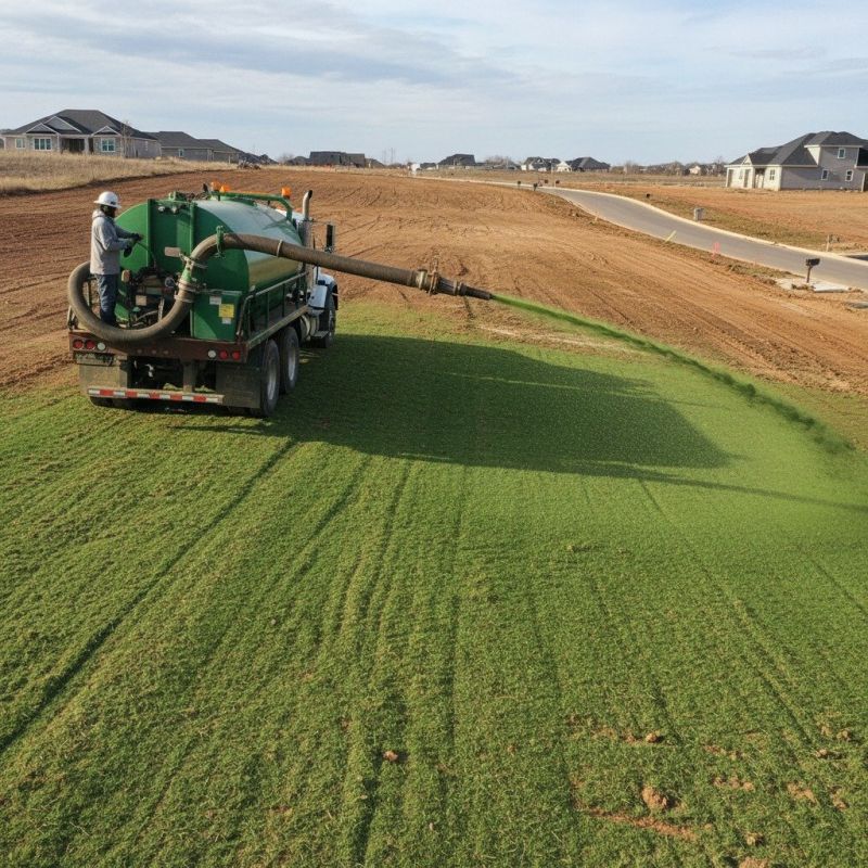 Lawn Hydroseeding detail